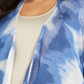Cardigan feminino Alfani com manga 3/4 e lavagem ácida, azul, tamanho 0X