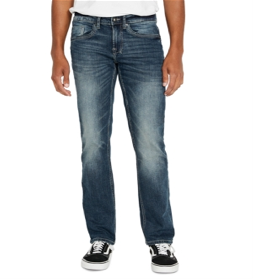 Calça jeans masculina Buffalo Jeans Six-X-Basic Stretch Straight Fit Azul Tamanho 30X32