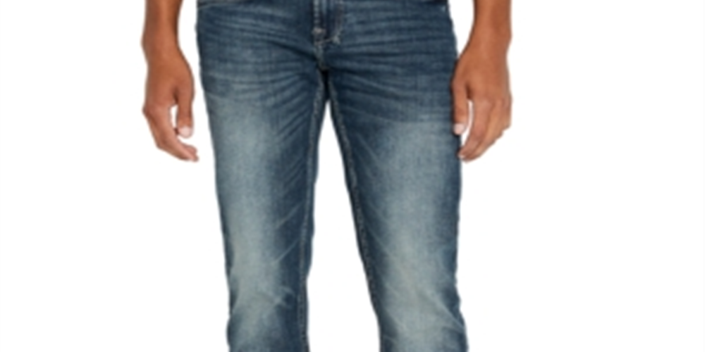 Calça jeans masculina Buffalo Jeans Six-X-Basic Stretch Straight Fit Azul Tamanho 30X32