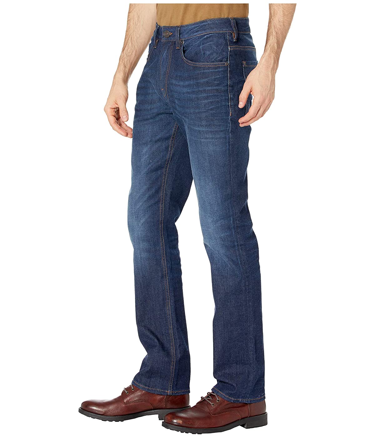 Calça jeans masculina Buffalo David Bitton Six X Straight Leg, azul, tamanho 31x32