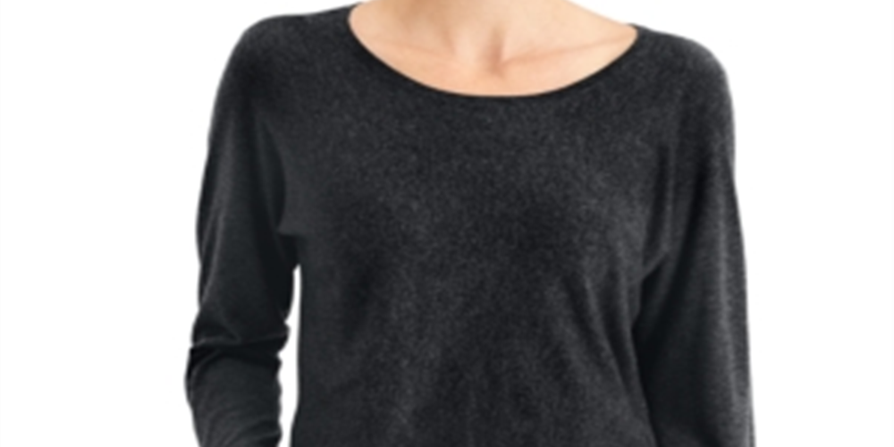 JM Collection Top Feminino com Manga Dolman e Rebites, Preto, Tamanho XXG