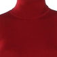 Suéter feminino Anne Klein gola alta canelada sem mangas vermelho tamanho grande