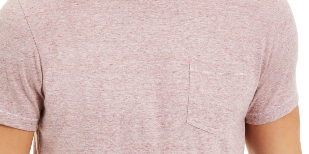 Camiseta masculina com bolso mesclado Sun + Stone vermelha tamanho XXL
