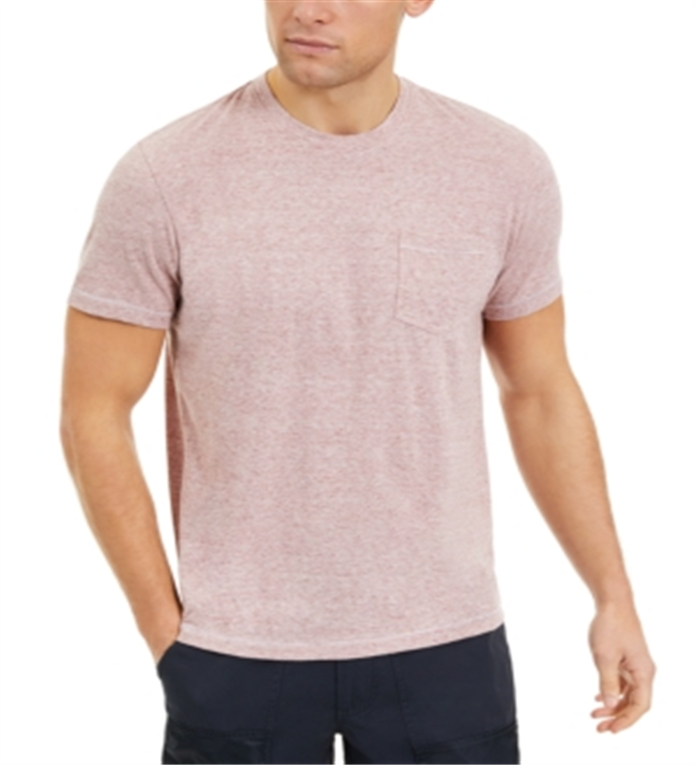 Camiseta masculina com bolso mesclado Sun + Stone vermelha tamanho XXL