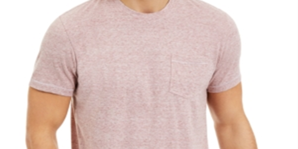 Camiseta masculina com bolso mesclado Sun + Stone vermelha tamanho XXL