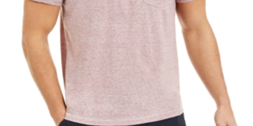 Camiseta masculina com bolso mesclado Sun + Stone vermelha tamanho XXL