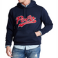Polo Ralph Lauren Moletom com capuz masculino com logotipo de malha dupla azul tamanho XS