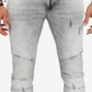 Calça Jeans Moto Buffalo David Bitton Max-X Skinny-Fit Stretch Masculina Cinza Tamanho 42X32