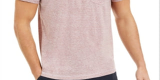 Camiseta masculina com bolso mesclado Sun + Stone, vermelha, tamanho M