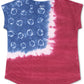 Camiseta feminina estilo &amp; co tie-dye, manga curta, gola redonda, azul, tamanho GG