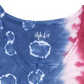 Camiseta feminina estilo &amp; co tie-dye, manga curta, gola redonda, azul, tamanho GG