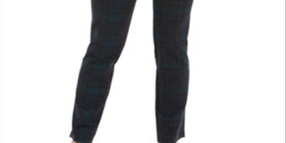 Calça feminina xadrez pequena Charter Club - combinação verde-azulado moderno escuro, tamanho 10 P