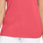 Camiseta feminina Karen Scott de algodão com gola recortada, laranja, tamanho pequeno