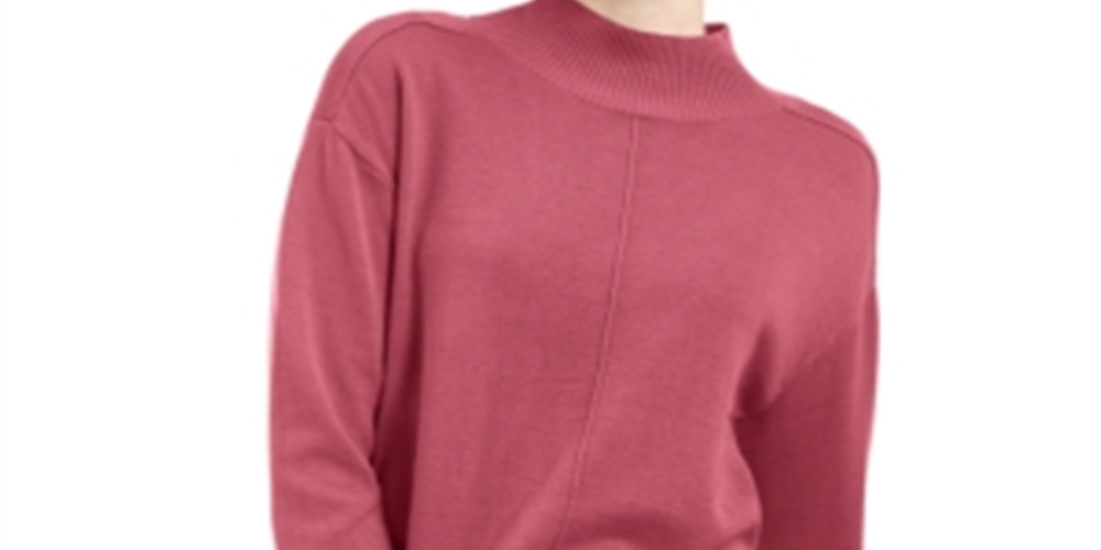 Karen Scott Suéter Feminino Gola Mole com Detalhe de Costura Rosa Orquídea Tamanho XS