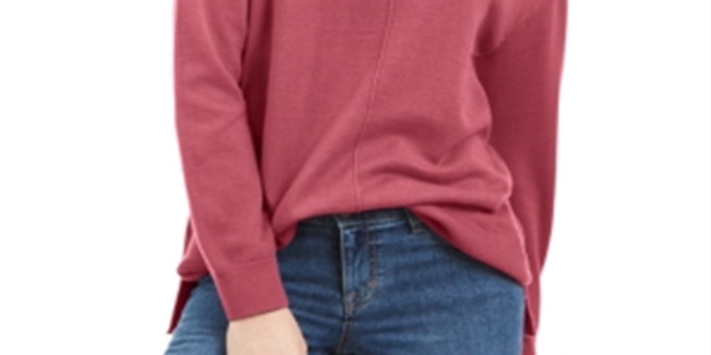 Karen Scott Suéter Feminino Gola Mole com Detalhe de Costura Rosa Orquídea Tamanho XS