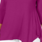 JM Collection Top feminino com decote em V e bainha em lenço, rosa chique, tamanho pequeno
