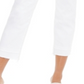 Calça jeans feminina INC, cortada, reta, com bainha dupla, branca, tamanho 18