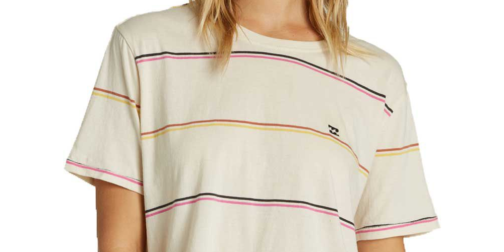 Camiseta feminina Billabong Soul Babe 2 de manga curta, branca, tamanho pequeno