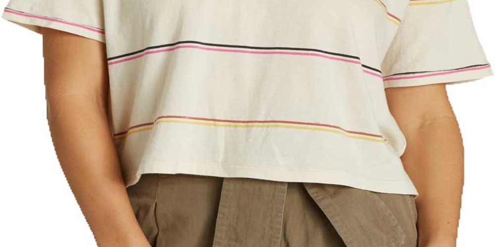 Camiseta feminina Billabong Soul Babe 2 de manga curta, branca, tamanho pequeno