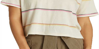 Camiseta feminina Billabong Soul Babe 2 de manga curta, branca, tamanho pequeno