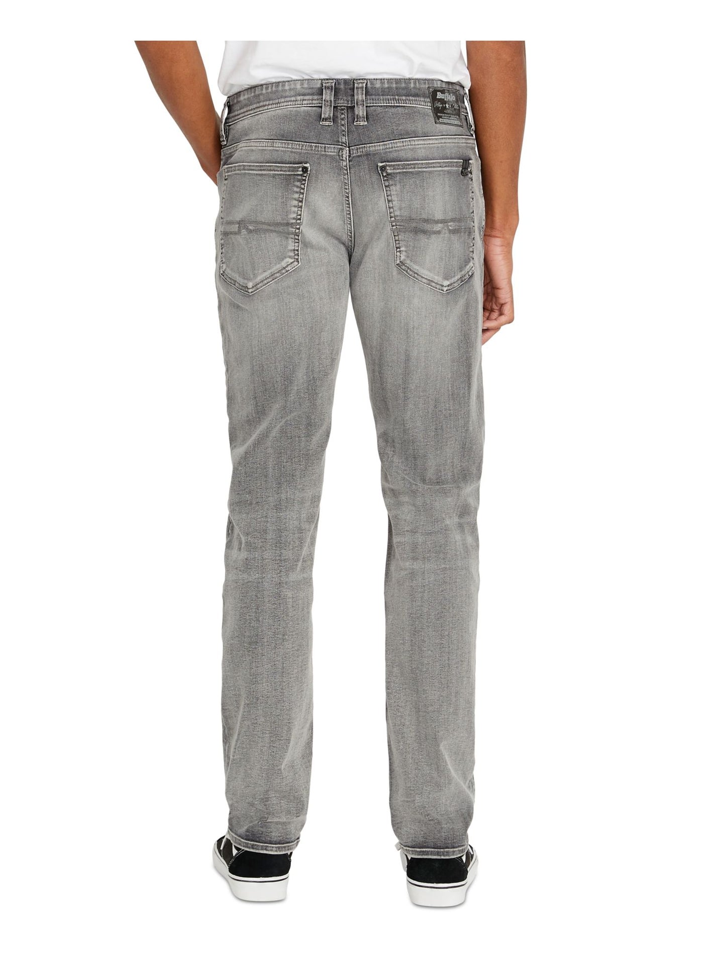 Calça jeans reta clássica Buffalo David Bitton Evan Denim Slim Masculina Cinza Tamanho 36/30
