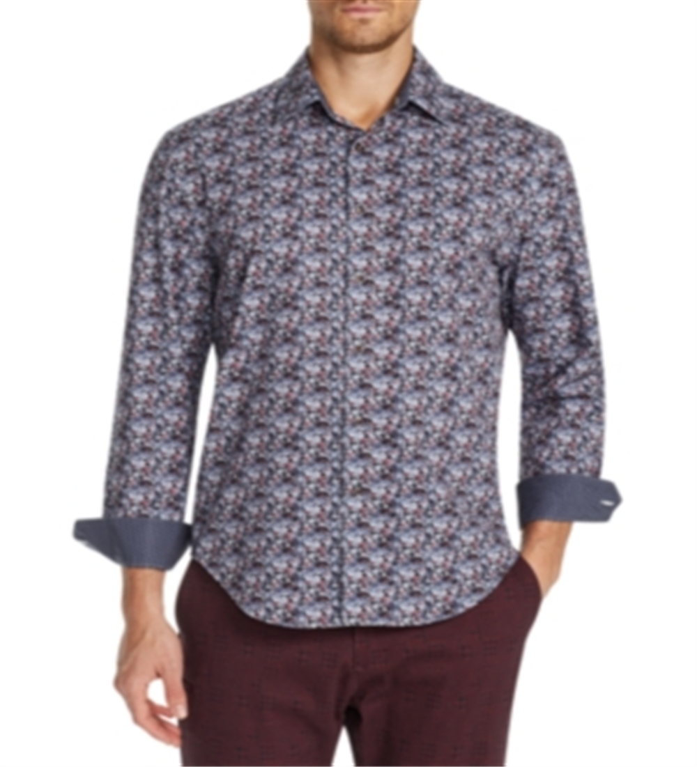 Camisa esportiva elástica com estampa floral masculina Tallia, preta, tamanho extragrande