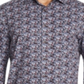 Camisa esportiva elástica com estampa floral masculina Tallia, preta, tamanho extragrande