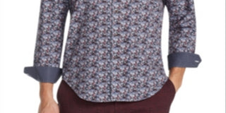 Camisa esportiva elástica com estampa floral masculina Tallia, preta, tamanho extragrande
