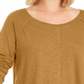 Top cano alto feminino Style &amp; Co - Amarelo abeto dourado, tamanho 2XL
