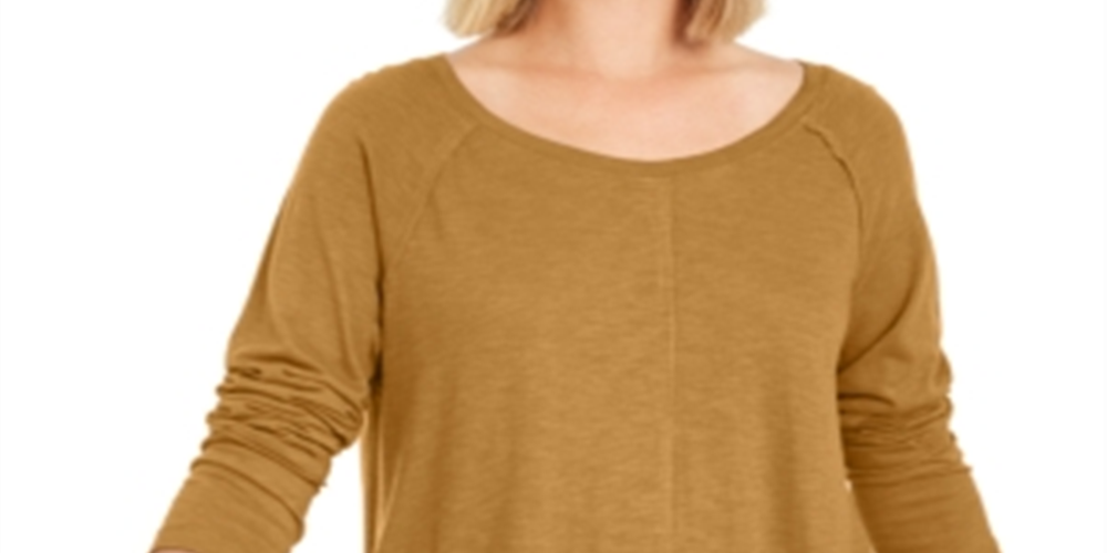 Top cano alto feminino Style &amp; Co - Amarelo abeto dourado, tamanho 2XL