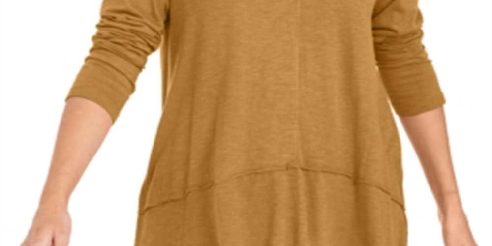 Top cano alto feminino Style &amp; Co - Amarelo abeto dourado, tamanho 2XL