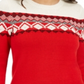 Suéter feminino Fair Isle com blocos de cores Charter Club - combinação vermelho deslumbrante, tamanho XS