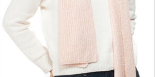 Cachecol feminino canelado liso com lurex rosa tamanho único Style &amp; Co