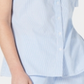 Camisa feminina Karen Scott de algodão seersucker, azul, tamanho pequeno