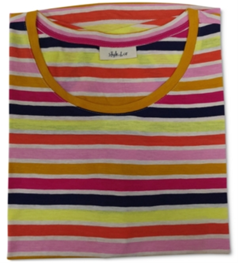 Camiseta feminina estampada em algodão estilo &amp; co, marrom, tamanho grande