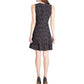 Vestido de coquetel curto Tommy Hilfiger feminino, sem mangas, com decote em V e estampa floral, tamanho 12
