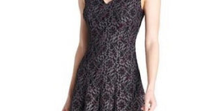 Vestido de coquetel curto Tommy Hilfiger feminino, sem mangas, com decote em V e estampa floral, tamanho 12