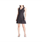 Vestido de coquetel curto Tommy Hilfiger feminino, sem mangas, com decote em V e estampa floral, tamanho 12
