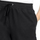 Calça feminina Karen Scott Sport French Terry com acabamento em fita, preta, tamanho grande
