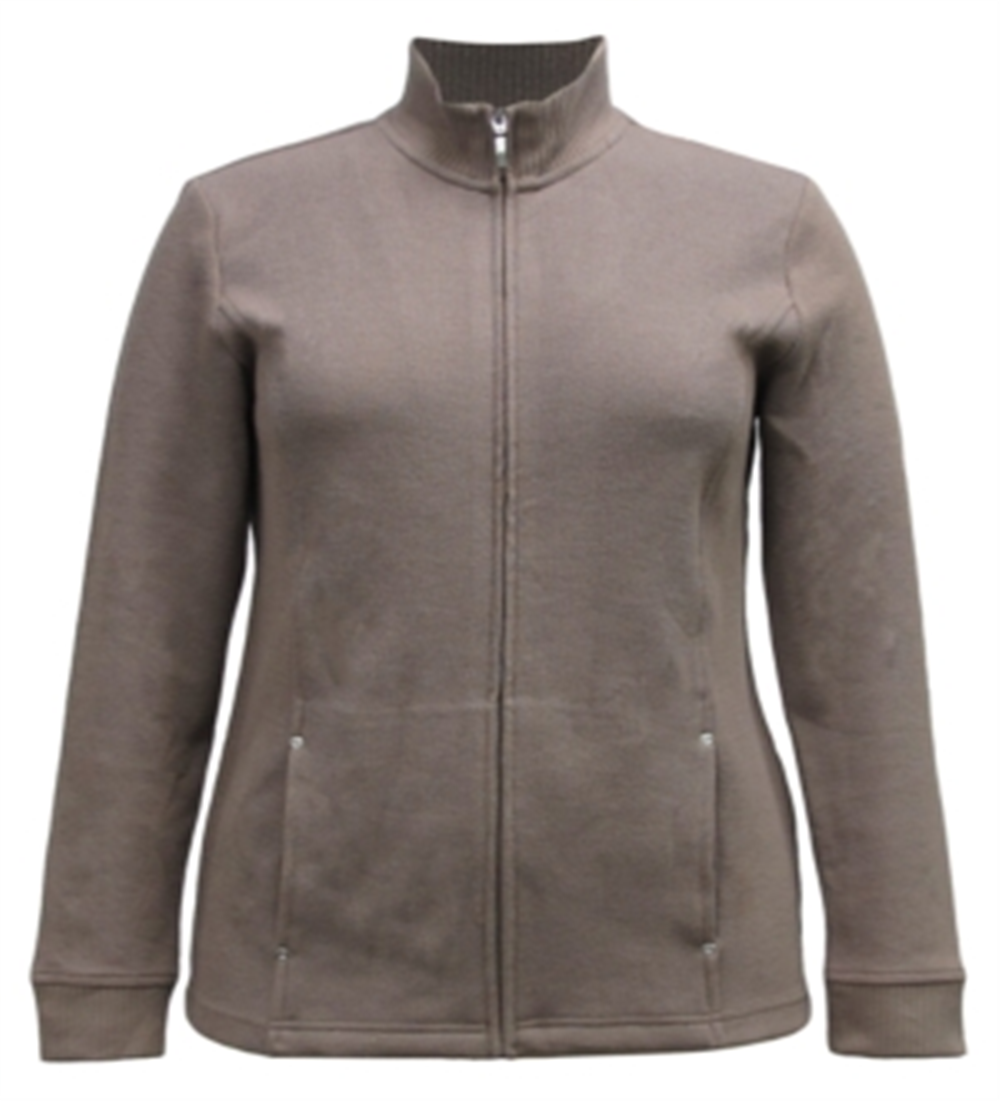 Jaqueta Karen Scott Feminina Gola Mock Marrom Tamanho XS