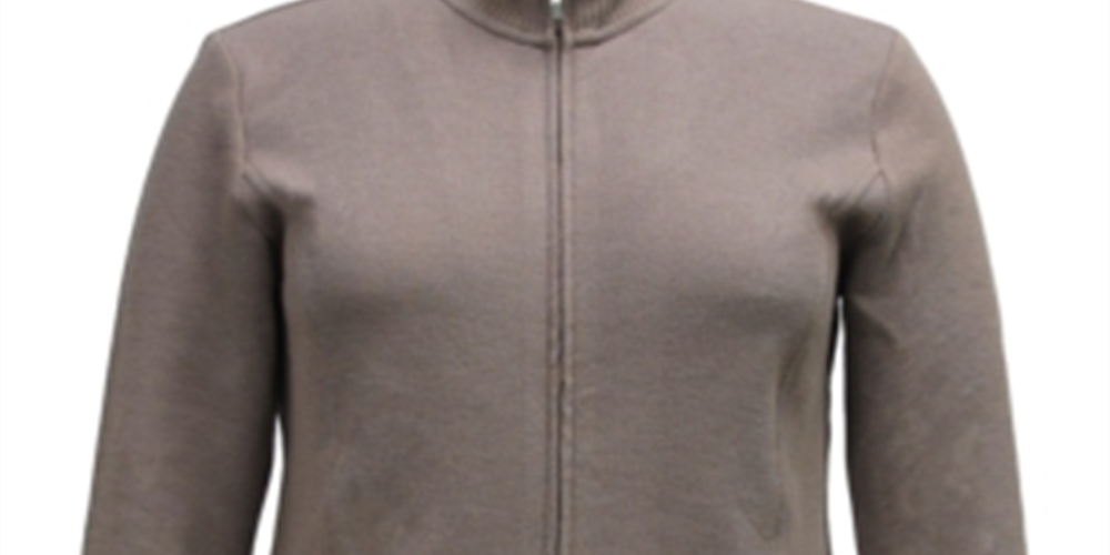 Jaqueta Karen Scott Feminina Gola Mock Marrom Tamanho XS