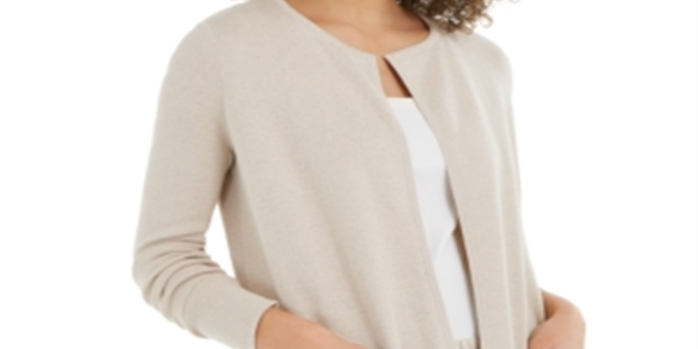 Cardigan feminino Petite Milano Charter Club, mesclado, tamanho PS