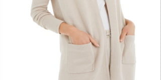 Cardigan feminino Petite Milano Charter Club, mesclado, tamanho PS