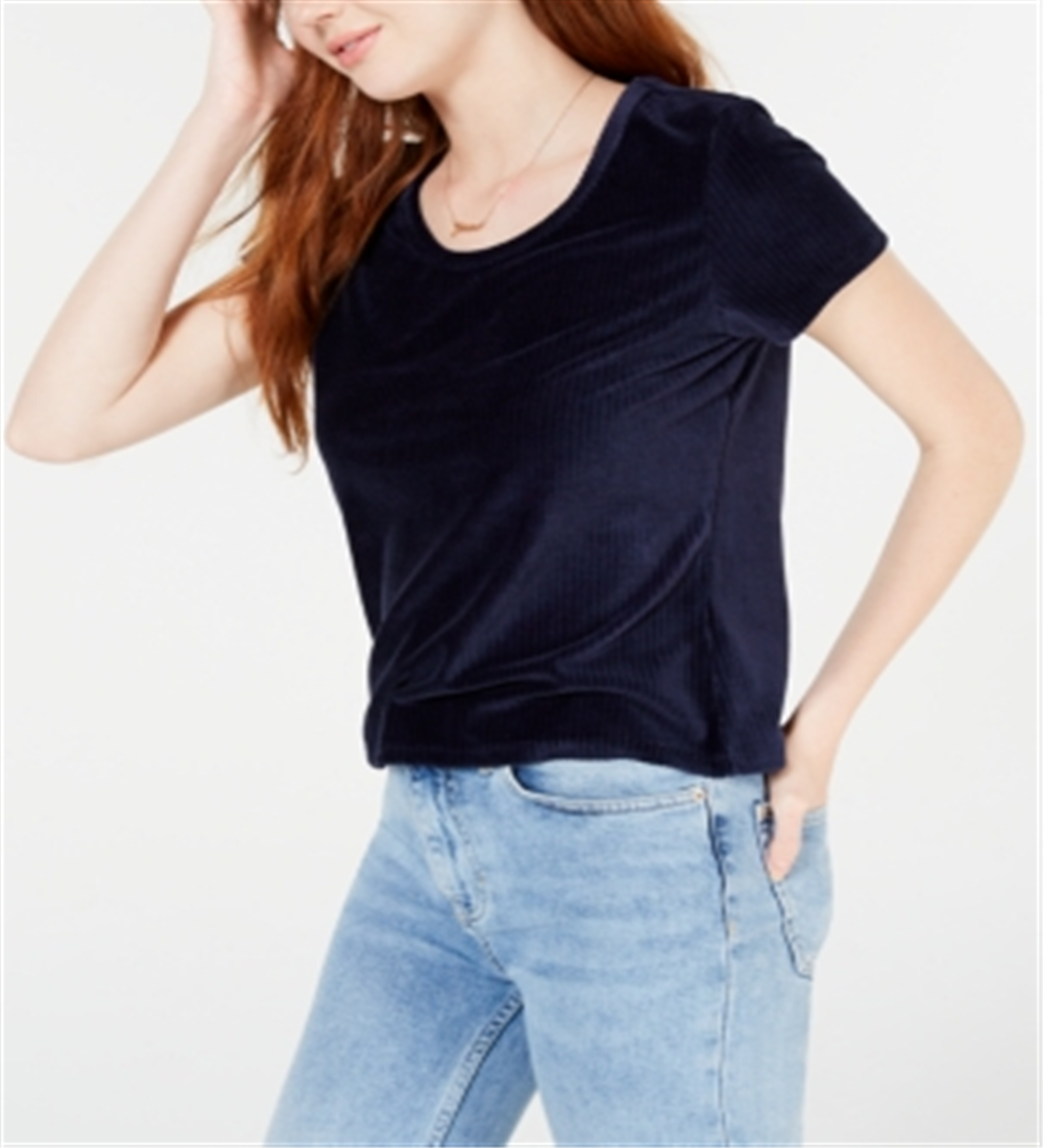 Blusa de veludo cotelê Crave Fame Junior Azul Tamanho Médio