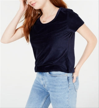 Blusa de veludo cotelê Crave Fame Junior Azul Tamanho Médio