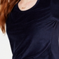 Blusa de veludo cotelê Crave Fame Junior Azul Tamanho Médio