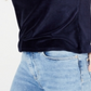 Blusa de veludo cotelê Crave Fame Junior Azul Tamanho Médio
