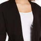Cardigan feminino peplum com frente aberta Charter Club, preto, tamanho médio