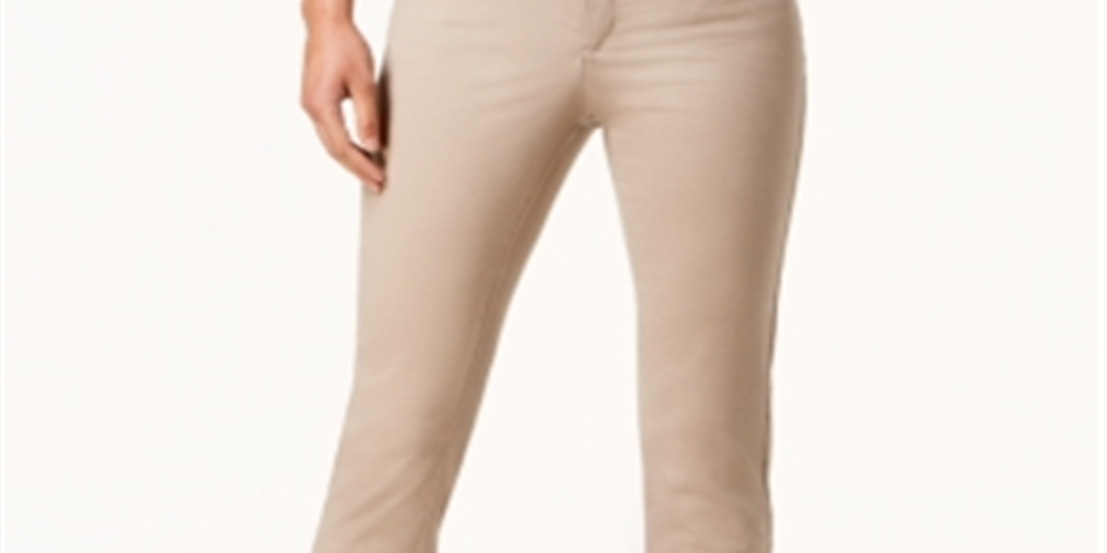 Charter Club Tummy-Slimming Straight-Leg Je Almond Latte Tamanho 10S