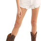 Shorts Loving Good Vibrations para mulheres da Free People, cor marfim, tamanho 28